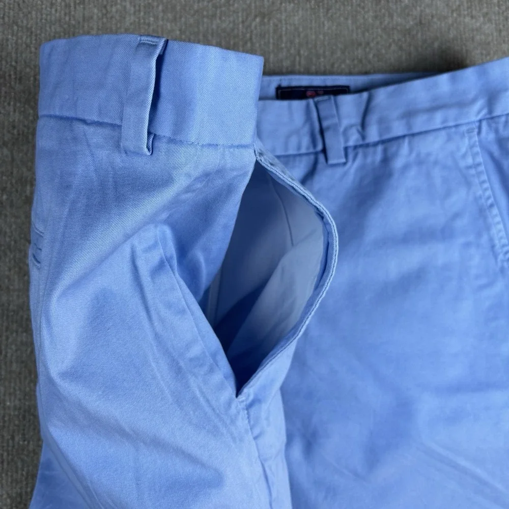 Vineyard Vines Mens 42 Blue Chino Shorts Cotton Stretch Flat Front Casual